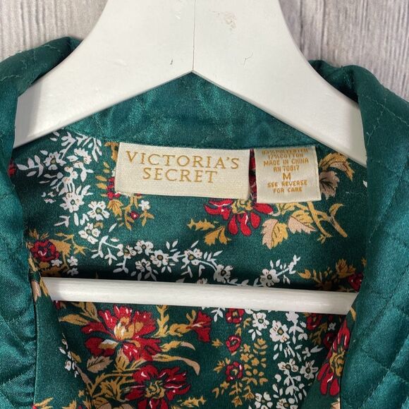 Last Chance! Vintage Victorias Secret Holiday Satin Sleeping Gown Robe Size Medi - Picture 4 of 10